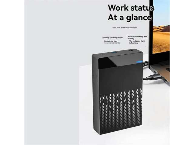 Z50 Tool-Free 3.5in Hard Drive Enclosure USB 3.0 SATA Interface Supports Up to 22TB Desktop HDD/SSD US