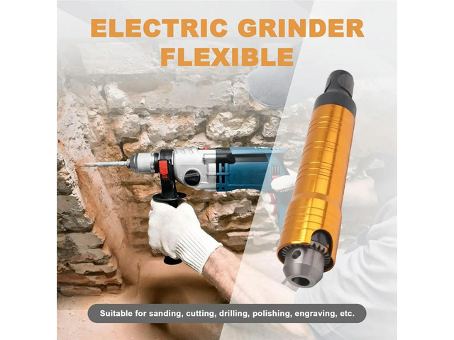 Flexible Shaft Rotary Tool Attachment with 0.3-6.5mm Chuck Handheld Electric Drills