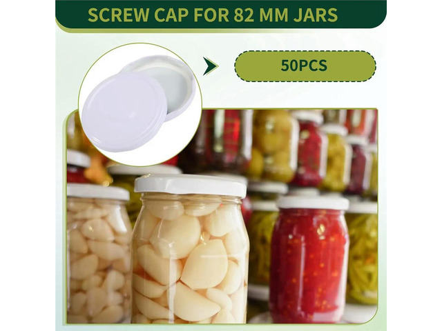 50Pcs Screw Lids to Type 82-Replacement Lids for Preserving Jars,Twist Off Lid,Preserving Lids for Jam,Preserving