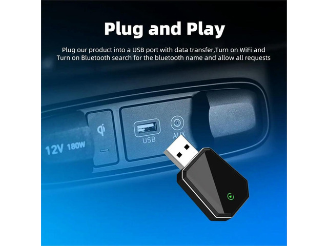 2in1 CarPlay Adapter for Android Auto Dongle Car ligent Systems AI Box with Wired CarPlay