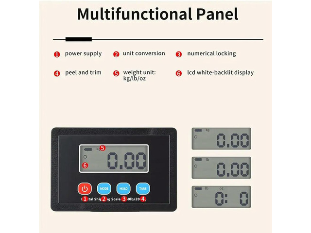 High Precision LCD Display Postal Scales, Postage Scale 440Lb, 200 Kg/10 G For Packages Business Office Parcel Scales