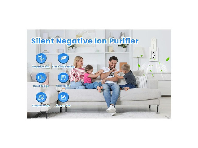 Air Purifier, Plug-in Negative Ion Air Purifier, Remove Smell, Whisper Quiet, for Bedrooms,Toilets 4 Pcs US Plug