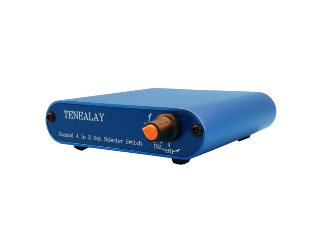Tianlai 4-in 2-out Passive Lossless HiFi Multi-channel Coaxial Audio Source Switcher Signal Selector
