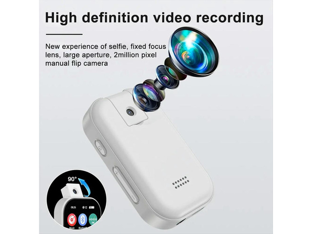 Upgrade 2.4inch Touch Screen Mp3 Player with BT 5.4 MP3 Player with Built-in HD Speaker FM Radio and Voice Recording A