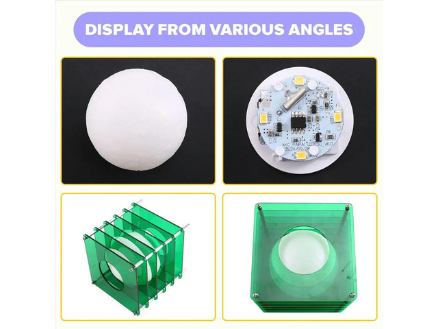 LED Lighting Multi-Layer Acrylic Lamp DIY Acrylic Moon Lamp for Bedrooms Living Rooms Offices USB Charging Lamp