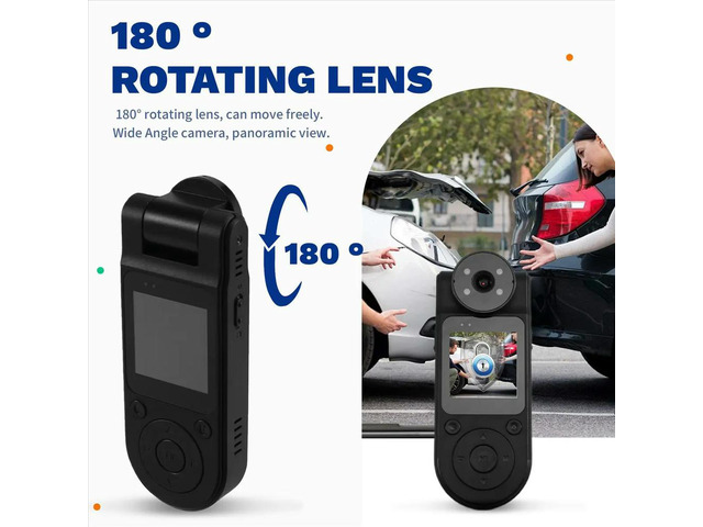 L20 4K HD Mini Camera 180 Rotatable Lens Handheld Law Enforcement Body Camera Camera CarRecorder