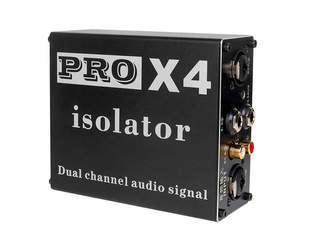 PRO X4 Multi-function Dual Channel Audio Isolation Hum Eliminator Current Acoustic Noise Filter Remover