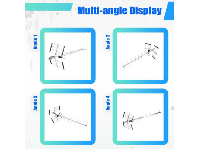 Outdoor Digital High-Definition TV Antenna HD with Up to 200 Mile Range Attic or Roof TV Antenna Free 4K TV Channels