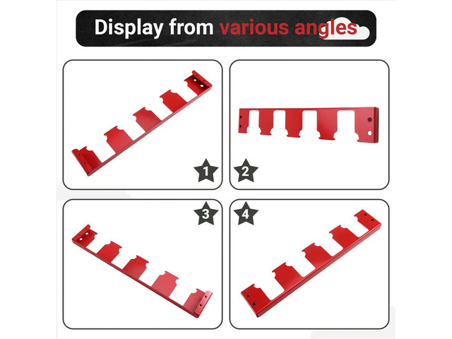 4 Slots Holder Toolbox Expansion Holder Bracket Effortless Side Bracket Red