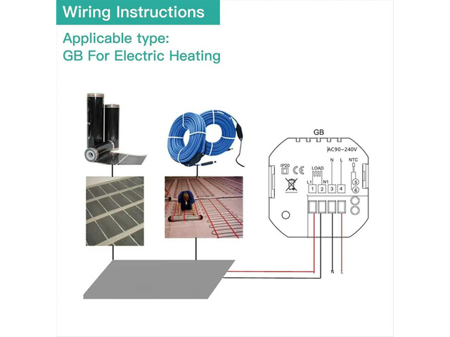 Thermostat Temperature Controller for Google Home, Alexa, Tuya Water Floor Heating
