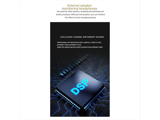 MK100 Voice Changer,Live Voice Card Voice Changer, Handheld Microphone Voice Changer Sound Card Voice Changer
