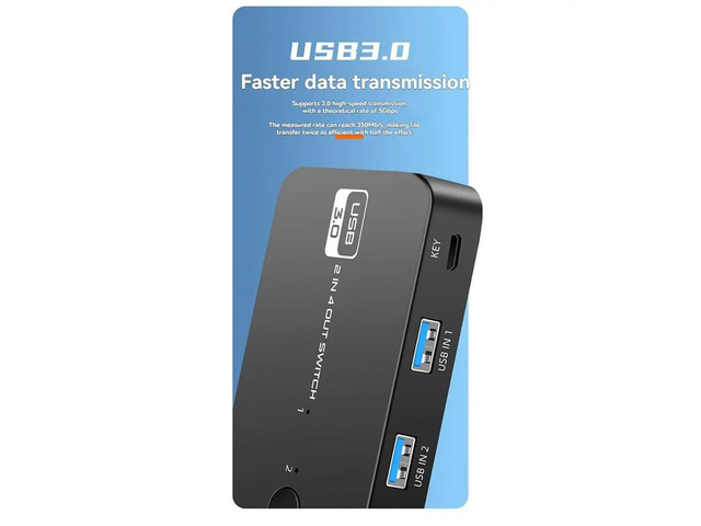 USB 3.0 Switcher USB KVM HUB Switch 4 Devices USB Switcher Selector for PC Keyboard Mouse Printer Monitor
