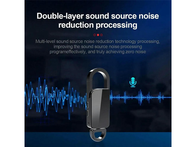 Keychain Sound Activated Voice Recorder Key Hook Mini Dictaphone Voice Audio Recordin Noise Reduction MP3 Player 32G