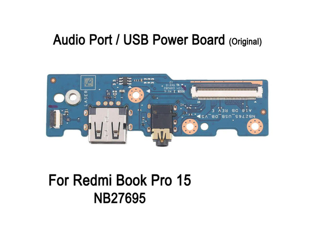 Audio Port / USB Power Charging Board For Redmi Book Pro 15 NB27695, Laptop Internal Audio Jack USB Port Repair Replacement Part