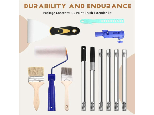 Multi-Angle Paint Brush Extender Paint Pole Extension Device Removable Extension Rod for High Ceiling