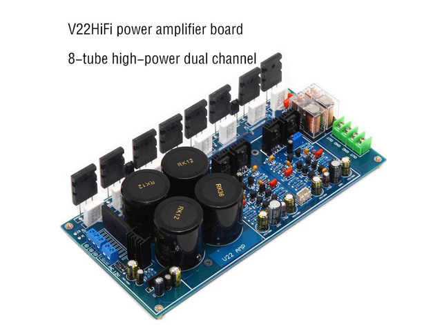 V22 Class AB HIFI Amplifier Board Tube 200W 2 Channel Stereo Power Amplifier Board