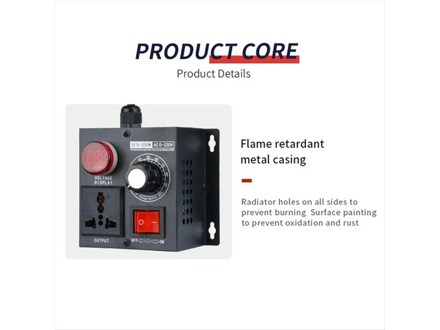 Variable Voltage Regulator 5000W Speed Temperature Light Voltage Uelatic Pressure Controller UK Plug