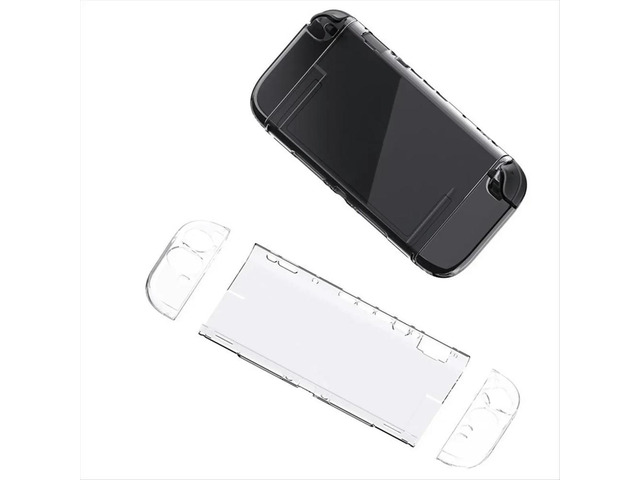 For Switch 2 Protective Case+Joystick Cap+D-Pad Button Cap Kit Clear Shell Split Design Anti-Fall Anti-Scratch Case A