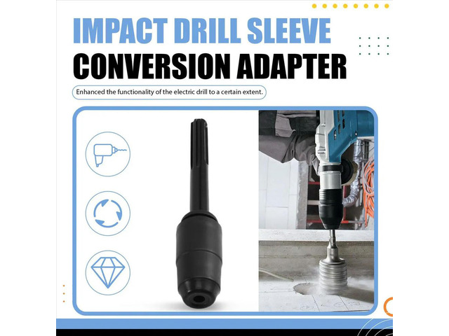 Five-Hole to Four-Hole Conversion Rod Chuck Black Electric Hammer Converter Conversion Rod Flat