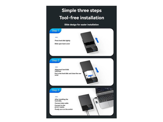 USB 3.0 to 3.5inch SATA Drive Docking Station External Hard Disk Enclosure for 3.5 2.5 Inch SATA SSD HDD 20TB US Plug