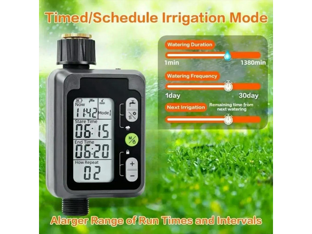 Multipurpose Garden Irrigation Timer, Multiple Modes, Automatic Lawn Watering Timer, Efficient Garden Irrigation