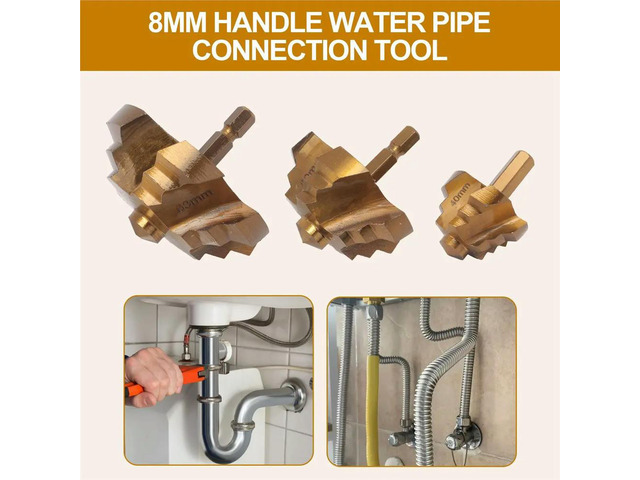 3pcs 8mm Shank PPR Lifting,Stepped Drill Bit,Connection Tool 40/50/63mm, for Repair