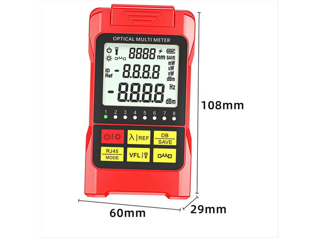 Fiber Optic Optical Power Meter 15mW RJ45 Tester+Wire Tracker -70-+10dbm Optical Multimeter Network Attenuation Tester