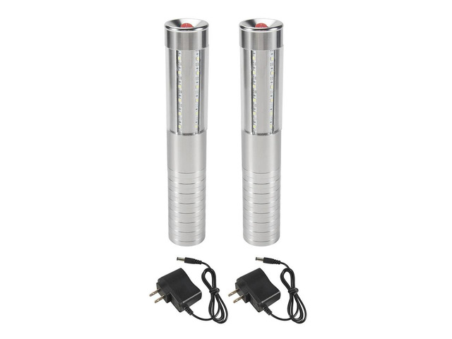 2 Pieces RGB LED Strobe Light Bottle Service Sparklers Stick Reusable Champagne Bottle Handheld for Club Stage US Plug