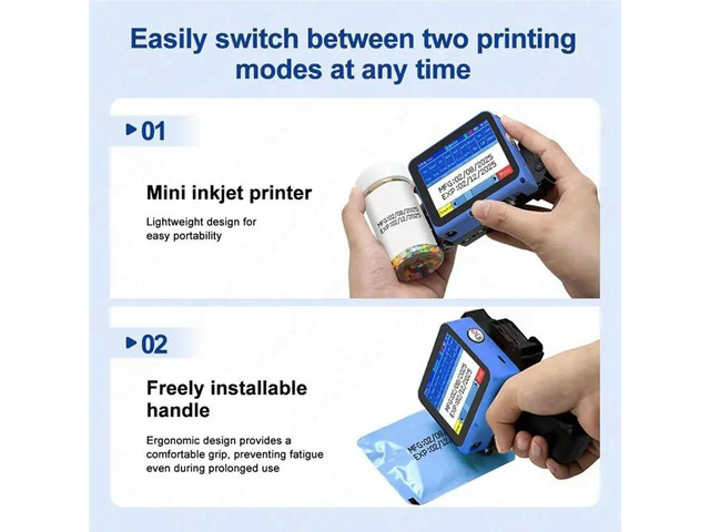 Handheld Mini Inkjet Printer Batch Code Date Number Logo Expiry el Printer With 25 Language Sequencing Inks