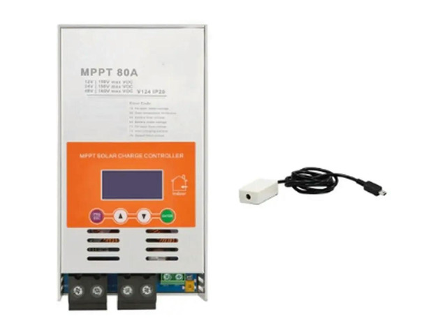 MPPT Solar Charge Controller, 80A With, V124 Model, Supports 12V/24V/48V Auto Charging For Lithium, Lifepo4, AGM Ba