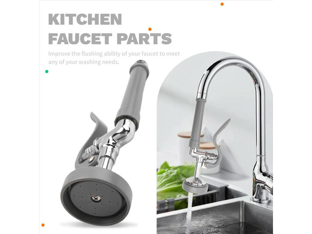 Kitchen Sink Sprayer Head, 1.42GPM Valve Dish Sprayer Nozzle with Ergonomic Handle, Faucet Parts for Kitchen Sink