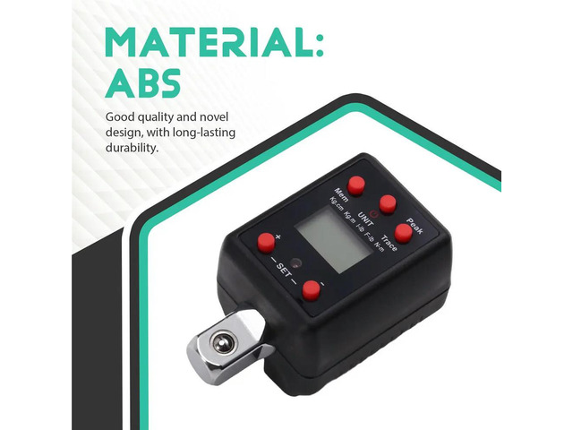 Digital Torque Wrench Adapter - 1/4, 3/8, 1/2, 3/4 Inch Drive,2-200Nm, Dual Measurement Ft-Lb/Nm, with Trace Modes