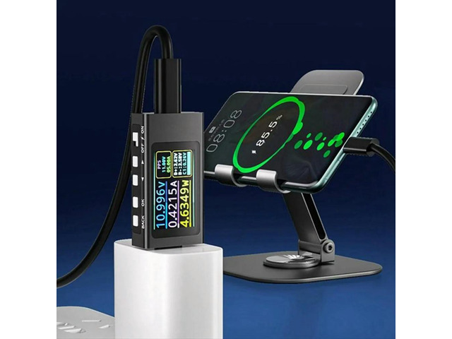 2Pcs KWS-X1 Power Meter 12A Type-C Fast Charge Tester Digital Display DC Voltage Ammeter Power Meter Electrician Tool