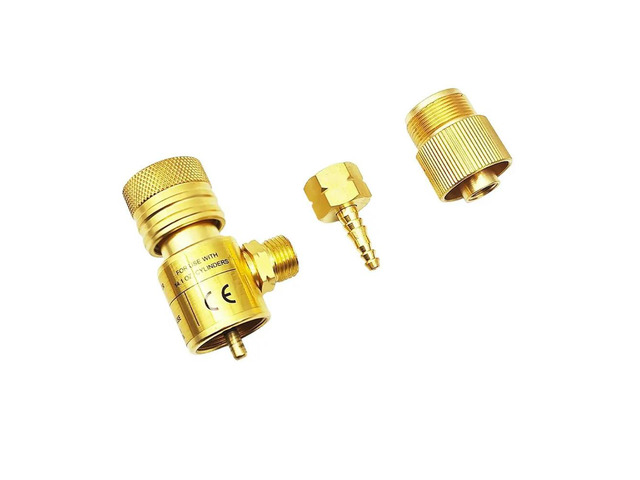 Oxygen Welded Gas Regulator MAPP Transfer 7/16' Flat Tank Set Full Copper Explosion-Proof Pressure Regulator Gas Valve