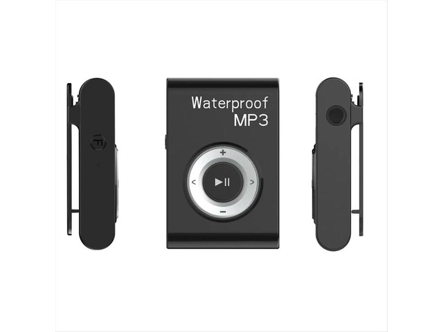IPX8 Sports Waterproof MP3 Music Player Diving Surf Swimming MP3 Mini Clip MP3 Player FM Radio Waterproof Headphone A