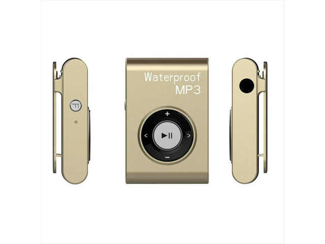 IPX8 Sports Waterproof MP3 Music Player Diving Surf Swimming MP3 Mini Clip MP3 Player FM Radio Waterproof Headphone B