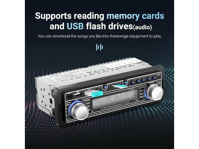 Car Bluetooth MP3 Player, Single Spindle Machine, Car Radio, Dual USB Charging, TF Player