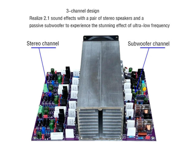 A1-2.1 Channel Amplifier Board Stereo Subwoofer High-power 450W HIFI Rear Stage Amplifier Board