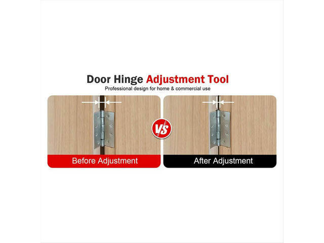 4 in 1 Door Hinge Adjustment Tool with Thread Multi-Size Universal Door Adjustment Wrench for Door Cabinet Alignment