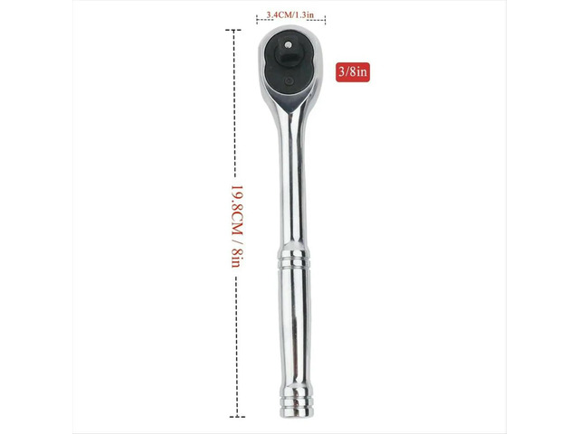Ratchet Wrench 24 Tooth Quick Release 1/4 Inch 3/8 Inch 1/2 Inch Socket Automotive Nut Reversible Drive Wrench
