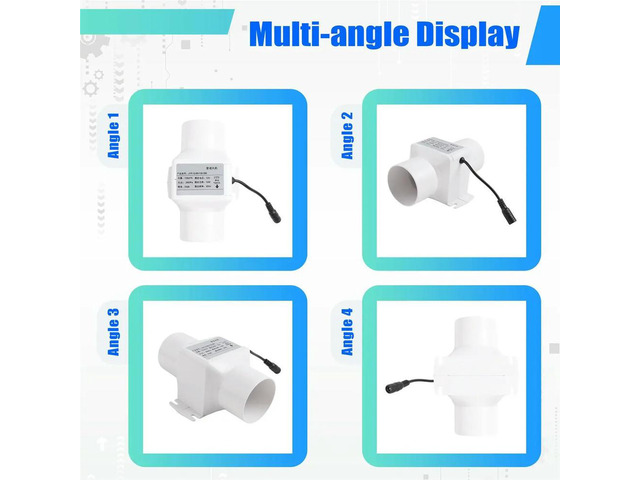 60mm Extractor Fan Low Noise Duct Hydroponic Air Blower Speed-Regulating Exhaust Fan for Home Bathroom Ventilation