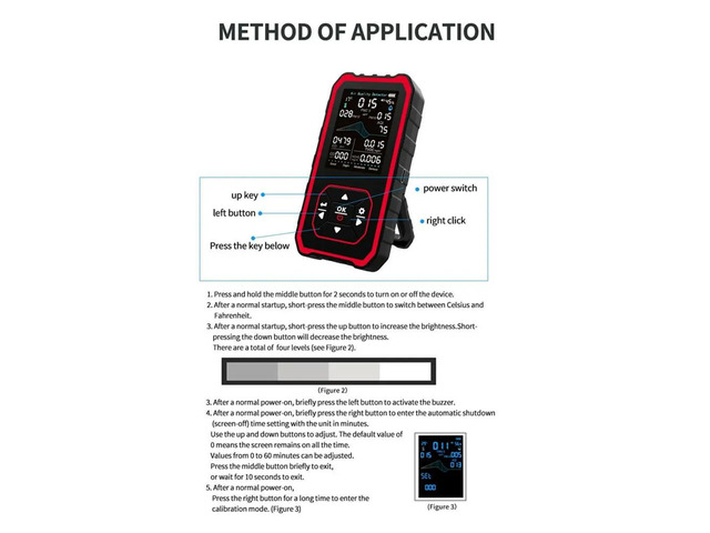gooddd Indoor Air Detector Rea for AQI, CO2, PM2.5, PM1.0 TVOC, HCHO, Particles, Temperature & Humidity Black