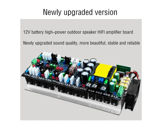 12V High-power Fever Amplifier Board 600W 2.0 Car Square Dance Pole Speaker Amplifier Board