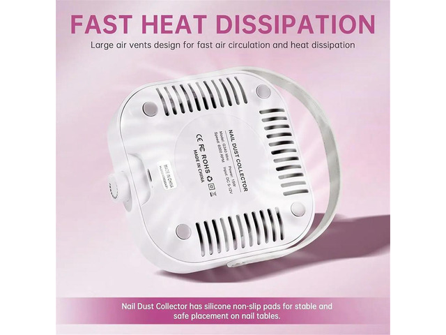 Nail Powder Collector Mini C Type Dust Collector Fan Powerful Vacuum Cleaner Manicure Pedicure Tool