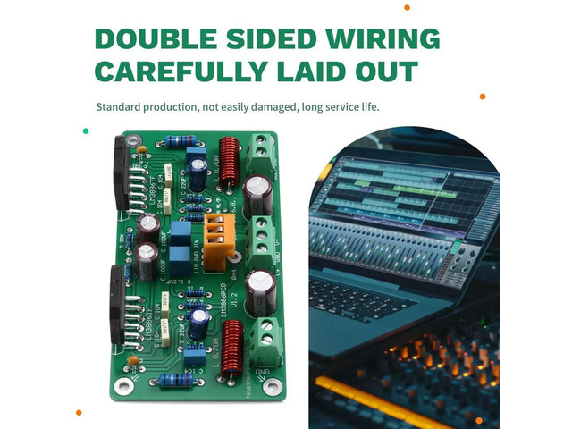 LM3886 Stereo Amplifier Board,High-Fidelity Power Amplifier Board, Stereo Audio Amplifier Board,Low Noise,Low Distortion