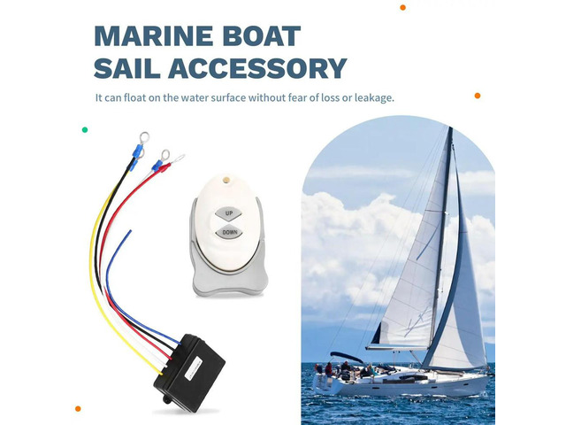 Remote Control Windlass Trim Controller Marine Boat Sail Accessory 2 Transmitter for Windlass