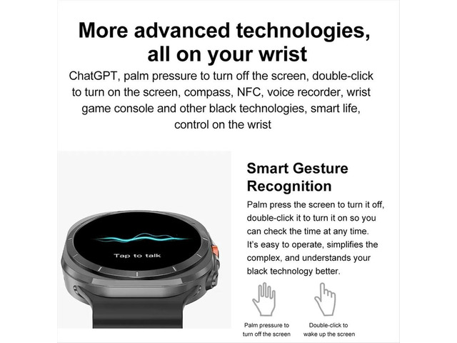 DT Watch Ultra 47mm Watch Bluetooth Call Compass 3D Menu Charging Series 7 watch Orange