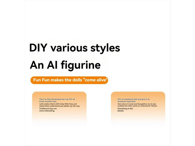 Ai Movement Box AI Box Voice Recognition+AI Conversation Technology 1.28 Inch Dual-Screen+Camera for DIY AI Doll