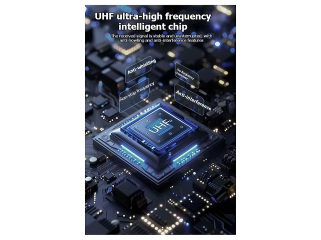 Wired to Microphone Receiver UHF 630MHz-690MHz Professional System Plug and Play B