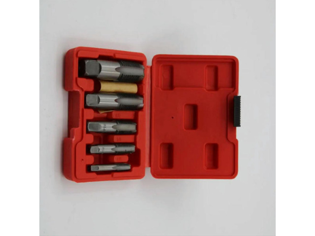 6 Pcs NPT Pipe Tap Set Threading Plumbing NPT Tap Set with Case Thread Tapping Tool Kit